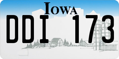 IA license plate DDI173