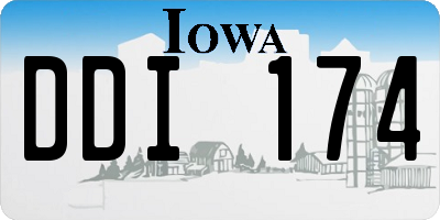 IA license plate DDI174