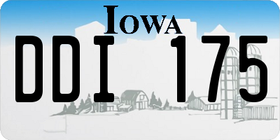 IA license plate DDI175