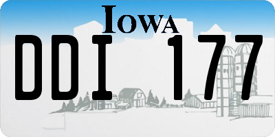 IA license plate DDI177