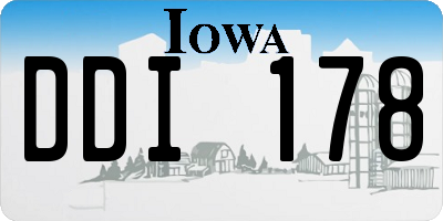IA license plate DDI178