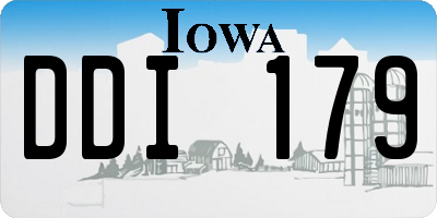 IA license plate DDI179
