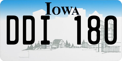IA license plate DDI180