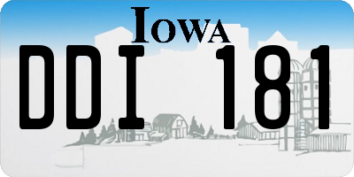 IA license plate DDI181