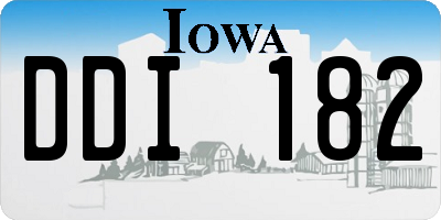 IA license plate DDI182