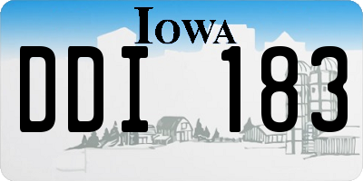 IA license plate DDI183