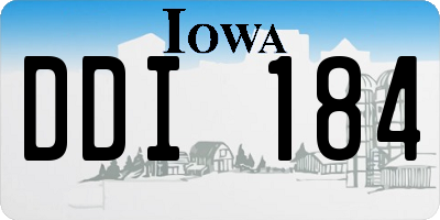 IA license plate DDI184