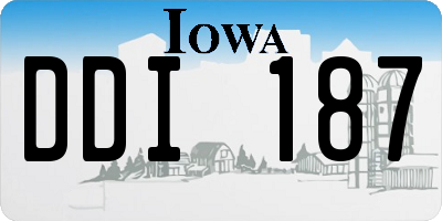 IA license plate DDI187
