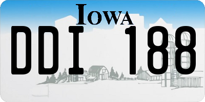 IA license plate DDI188