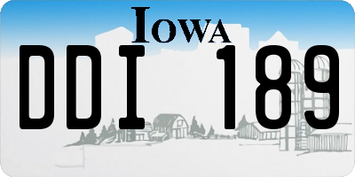IA license plate DDI189