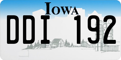 IA license plate DDI192