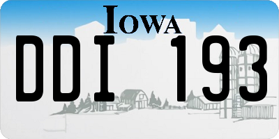 IA license plate DDI193