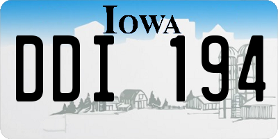 IA license plate DDI194