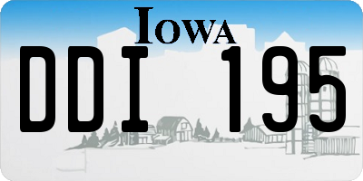 IA license plate DDI195