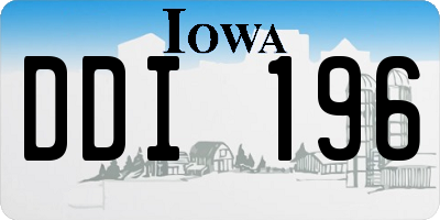 IA license plate DDI196