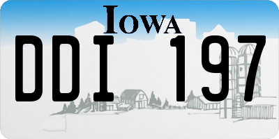 IA license plate DDI197