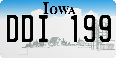 IA license plate DDI199