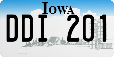 IA license plate DDI201