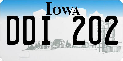 IA license plate DDI202