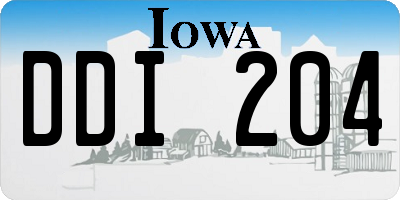 IA license plate DDI204