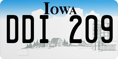 IA license plate DDI209
