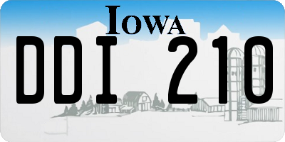 IA license plate DDI210