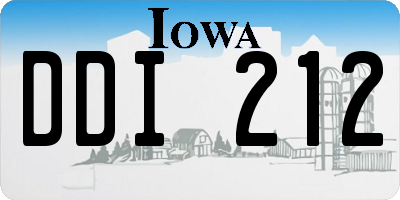 IA license plate DDI212