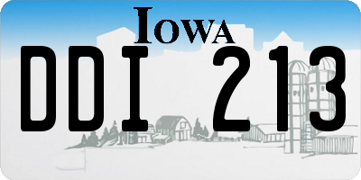 IA license plate DDI213