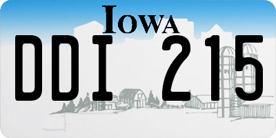 IA license plate DDI215