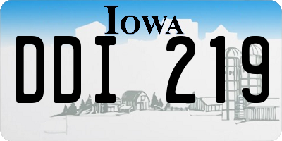 IA license plate DDI219