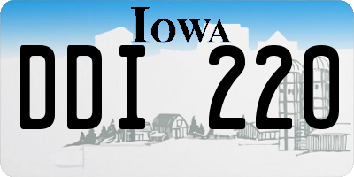 IA license plate DDI220