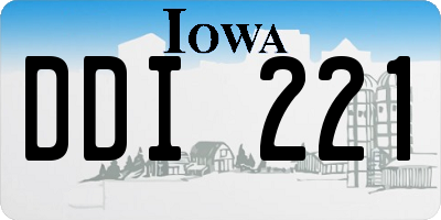 IA license plate DDI221