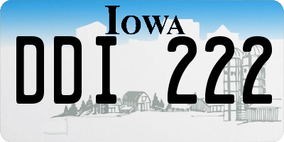 IA license plate DDI222