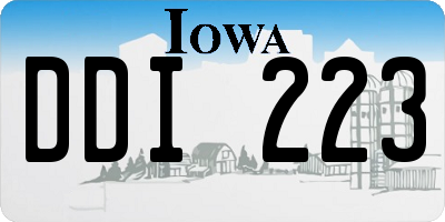 IA license plate DDI223