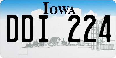 IA license plate DDI224