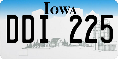 IA license plate DDI225