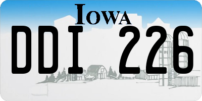 IA license plate DDI226