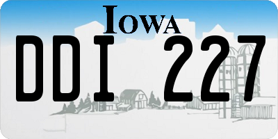 IA license plate DDI227