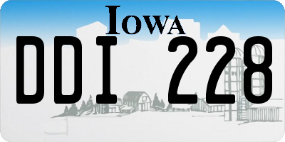 IA license plate DDI228