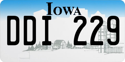 IA license plate DDI229