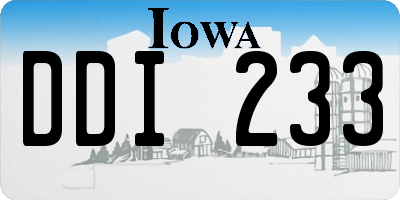 IA license plate DDI233