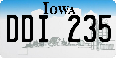 IA license plate DDI235
