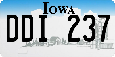 IA license plate DDI237