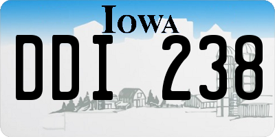IA license plate DDI238