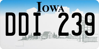 IA license plate DDI239