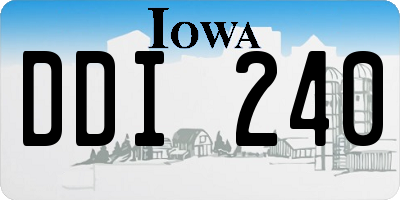 IA license plate DDI240