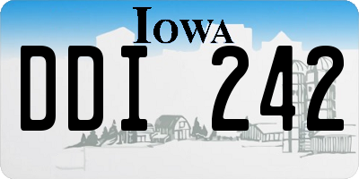 IA license plate DDI242