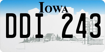 IA license plate DDI243