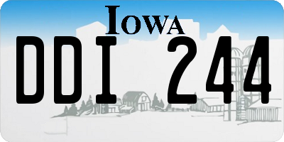 IA license plate DDI244