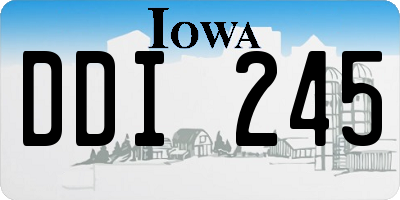 IA license plate DDI245